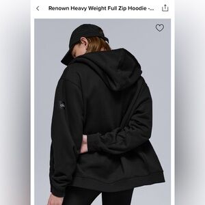 Alo Renown Heavy Weight Full Zip Hoodie Black M